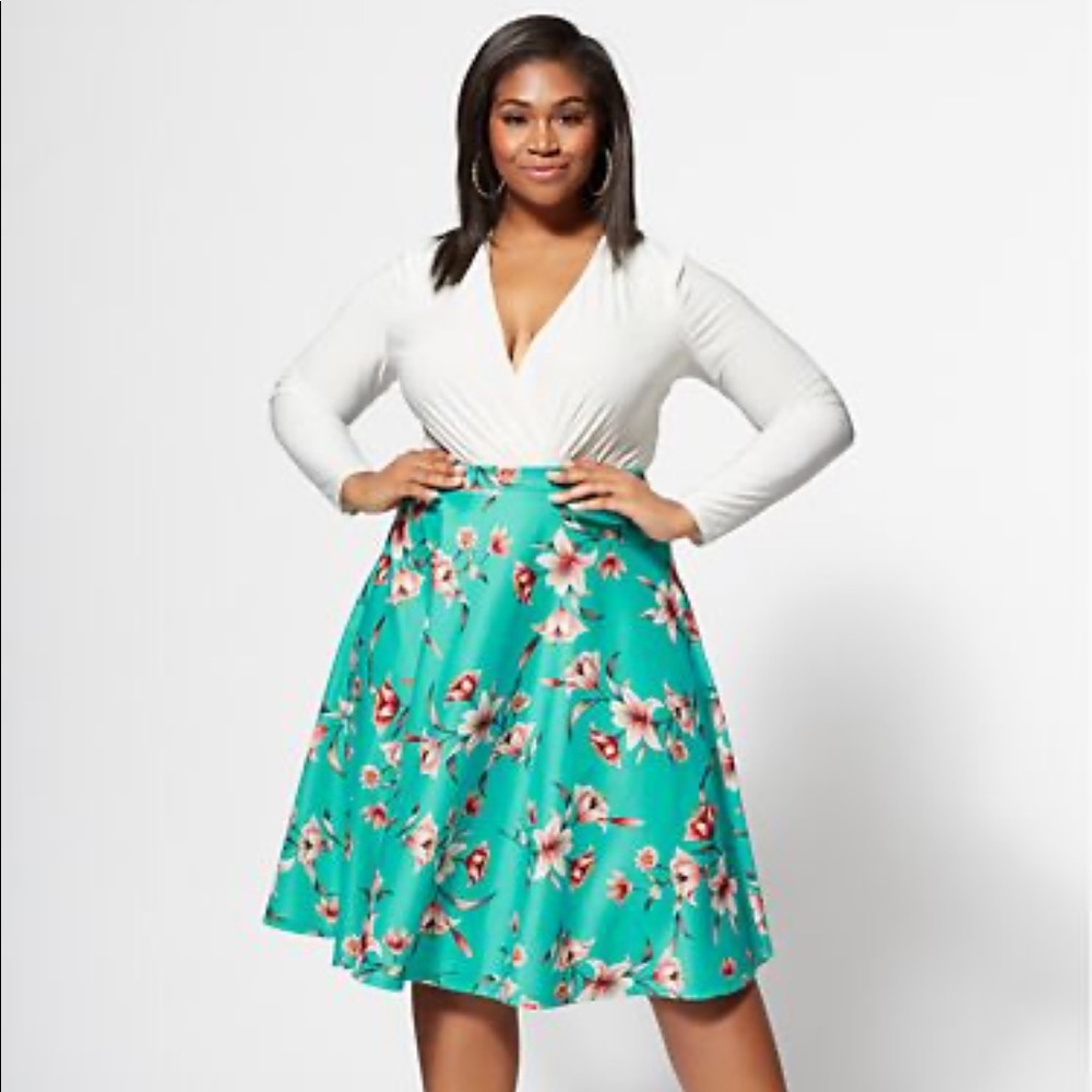 Floral midi skirt